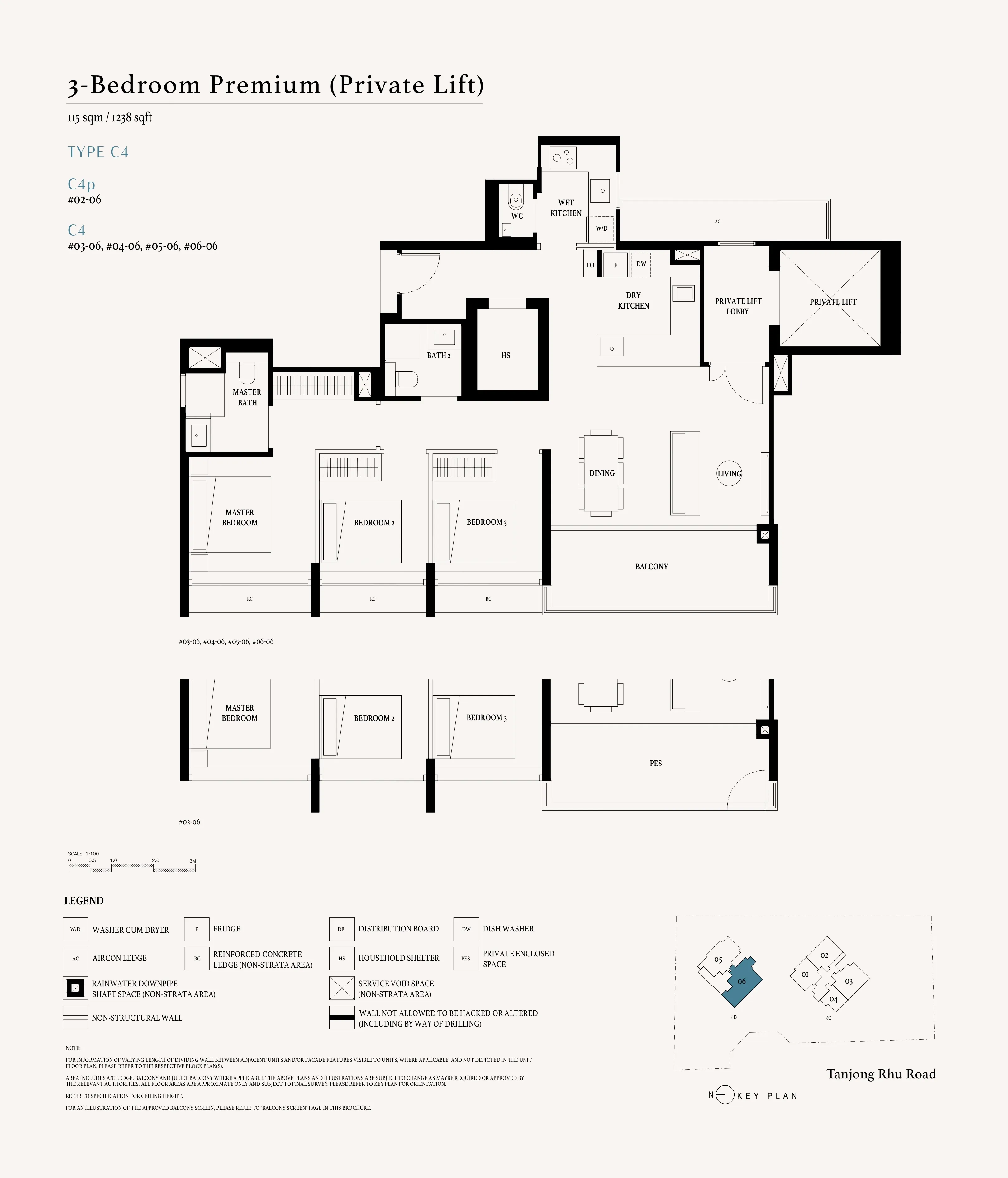 3BR Premium C4 Floor Plan