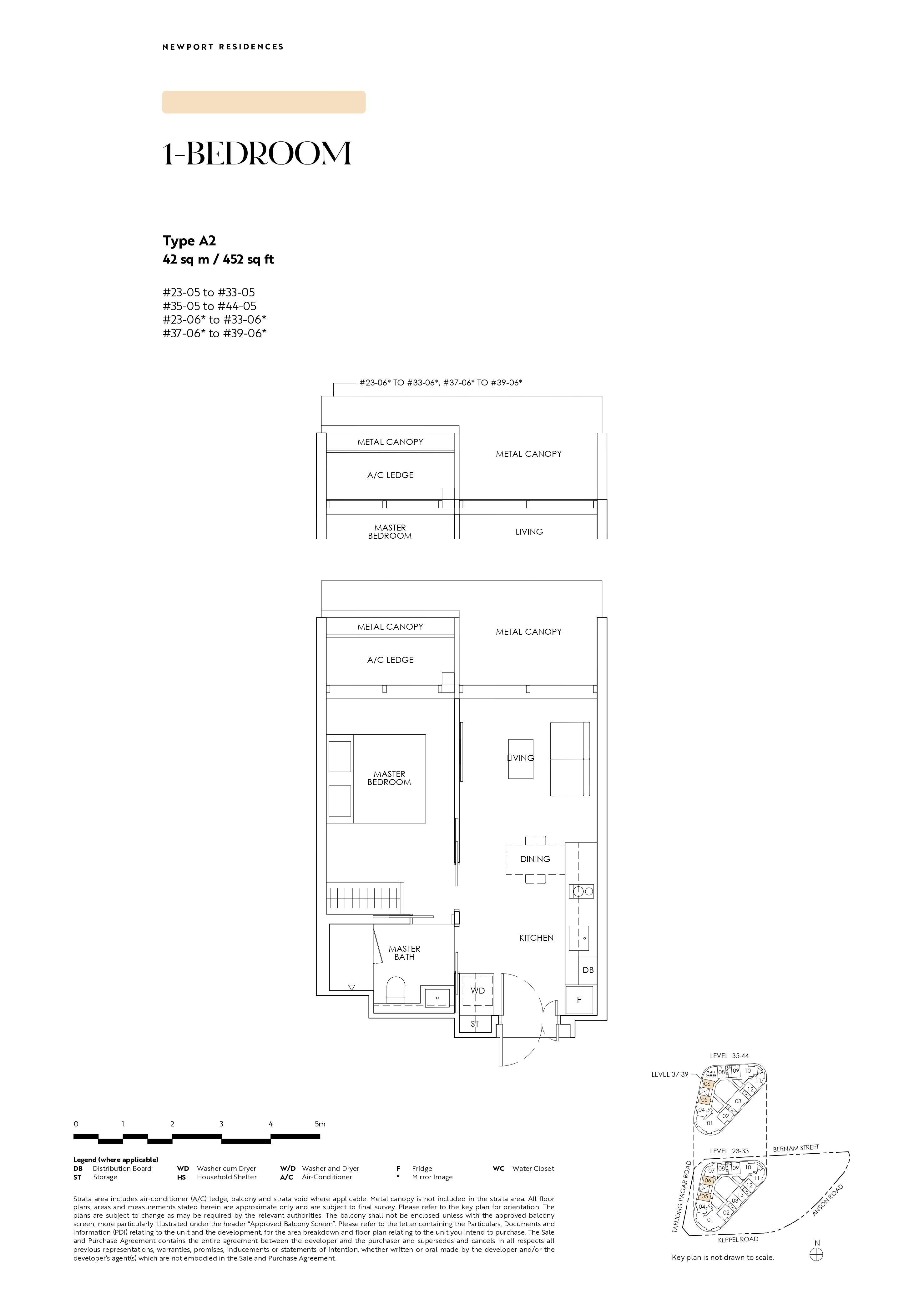 Newport Residences 1-Bedroom Type A2 - 431 sqft