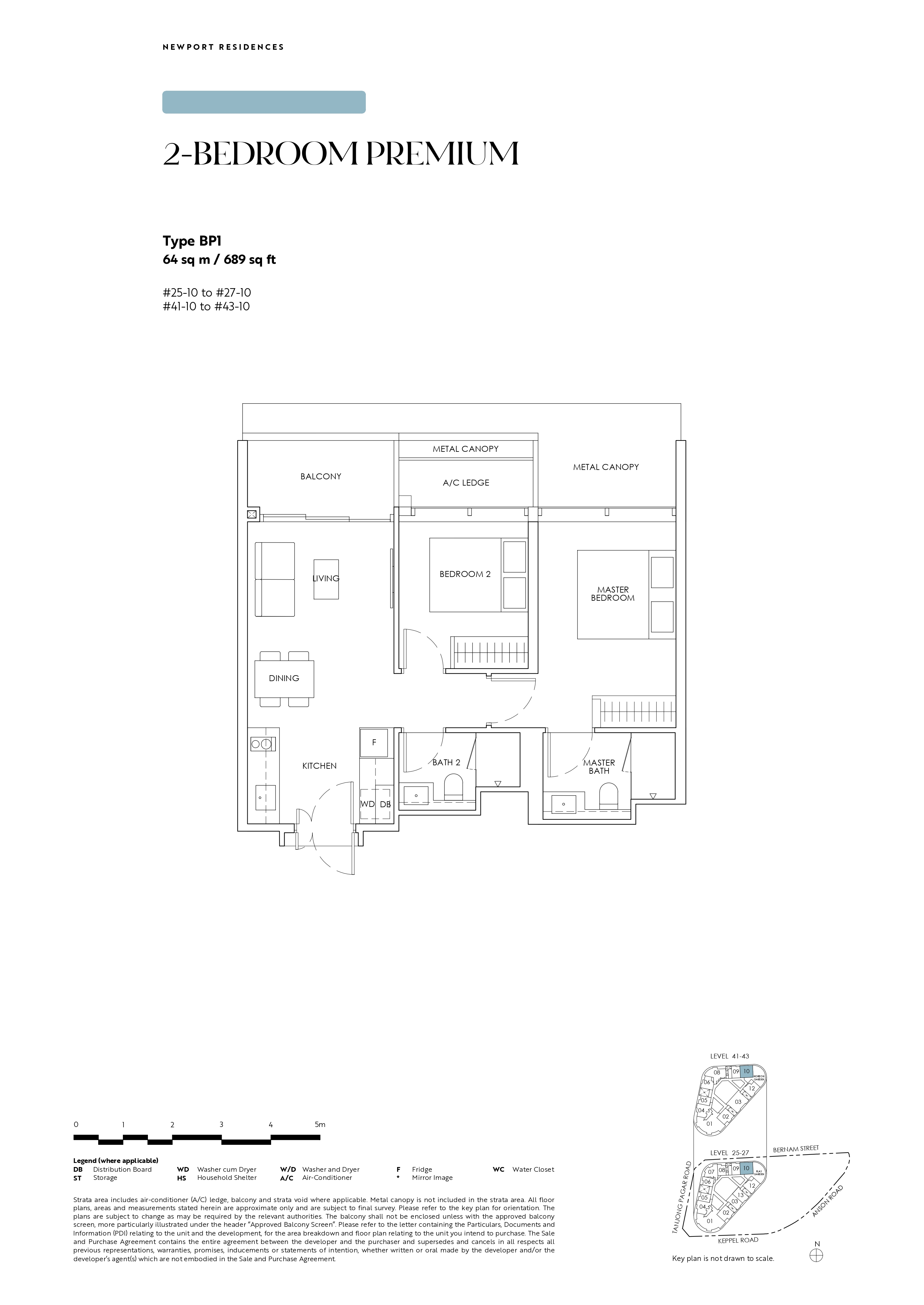 Newport Residences 2-Bedroom Premium Type BP1 - 689 sqft