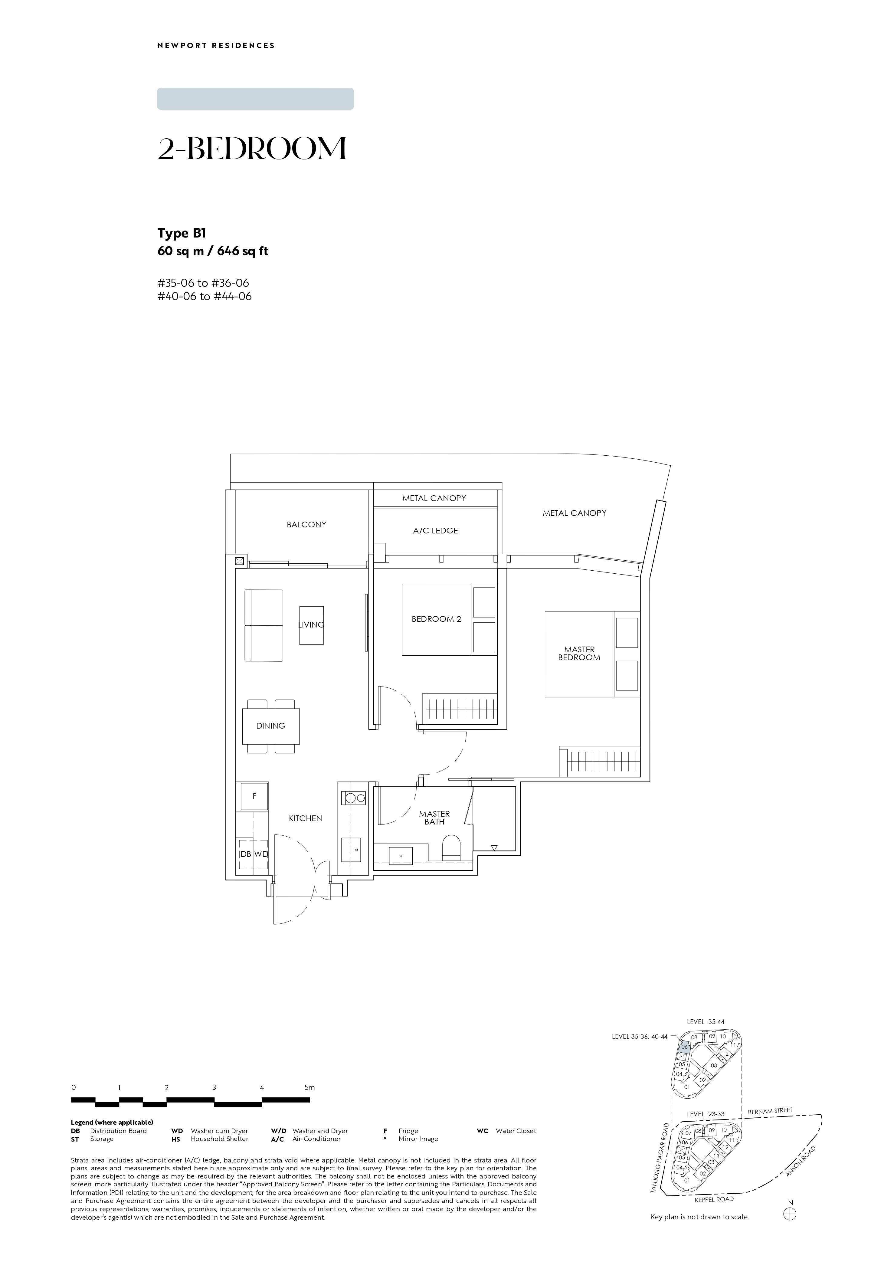 Newport Residences 2-Bedroom Type B1 - 646 sqft